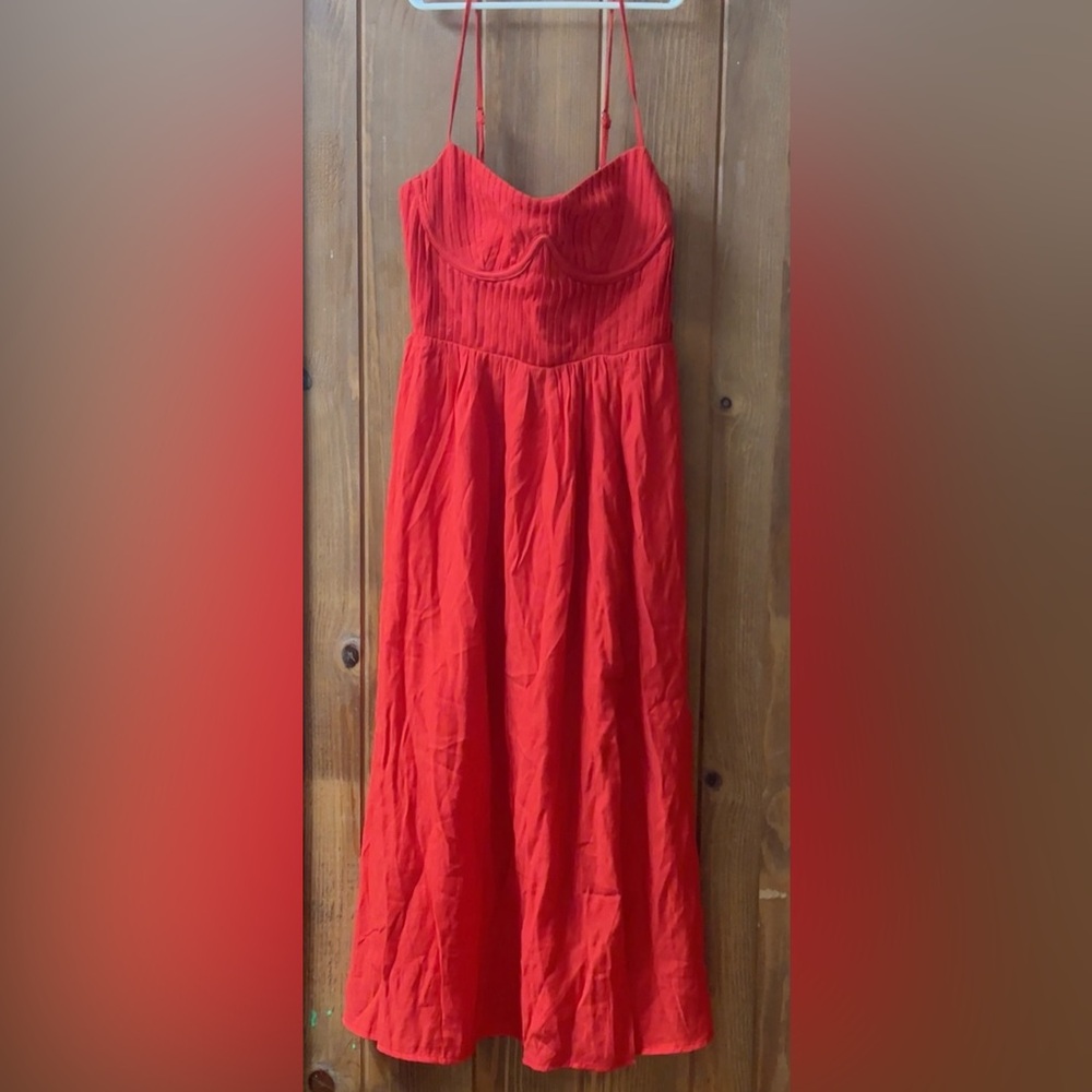 Hello Molly Strapless Red Dress